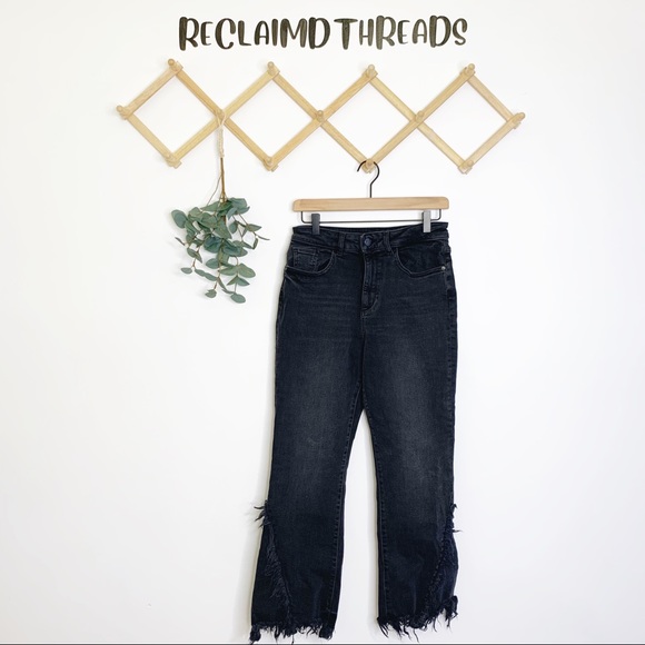 DL1961 Wallace high rise crop flare black jeans - Picture 2 of 8